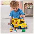 Fisher Price Little People Lil Movers Pink School Bus w Sounds Driver 