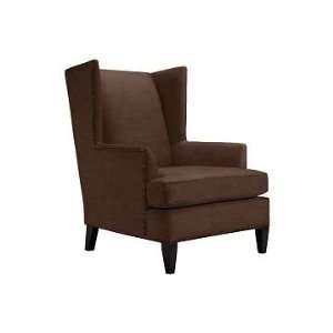 Williams Sonoma Home Anderson Wing Chair, Tuscan Leather, Chocolate 