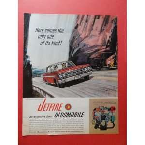   . print advertisement (red car.) original vintage magazine Print Art