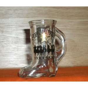 FORT WORTH TX STOCKYARD SHOTGLASS BOOT 