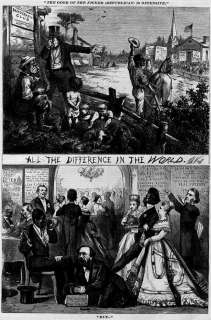 THOMAS NAST EQUAL RIGHTS COLORED VOTERS BLACK SUFFRAGE  