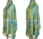   Pashmina 45 Silk Shawl Green items in Aileens Scarves 