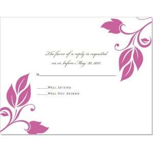  Vining Love Pink Reply Cards