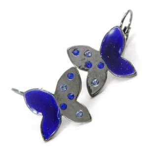  french touch loops Papillon De Cristal blue. Jewelry