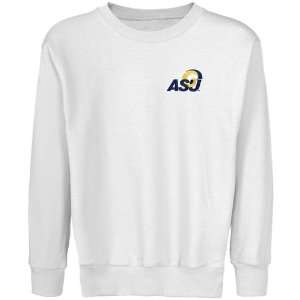  NCAA Angelo State Rams Youth White Logo Applique Crew Neck 