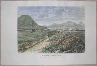 1884 Reclus print MARSHA PASS, KANDAHAR, AFGHANISTAN  