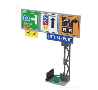 Airport Highway Sign Accessory Pack Custom Lego, City 10218 10185 