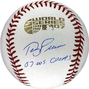  Terry Francona Autographed 2007 WS Baseball with 07 WS 