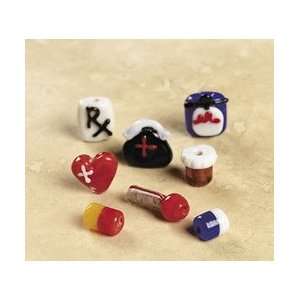  8   Dr. Doctor Mix Lampwork Glass Beads Arts, Crafts 