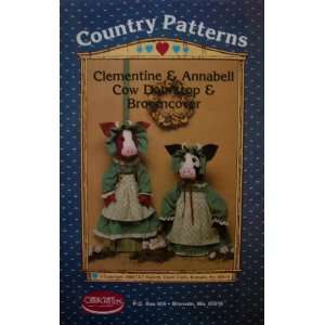 Country Patterns Clementine & Annabell Cow Doorstop & Broomcover 