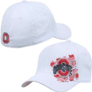 Top Of The World Ohio State Buckeyes White Headspin Mens Hat One Size 