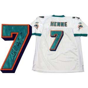 Chad Henne Autographed/Hand Signed Authentic Miami Dolphins White 