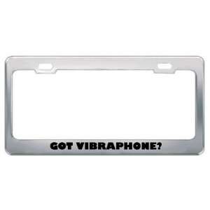 Got Vibraphone? Music Musical Instrument Metal License Plate Frame 