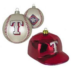 Texas Rangers Double Ornament Set 