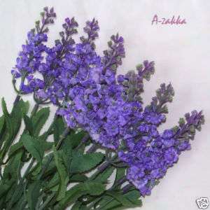   Decoration Artificial Silk Flower Japan Lavender Violet with Leafs