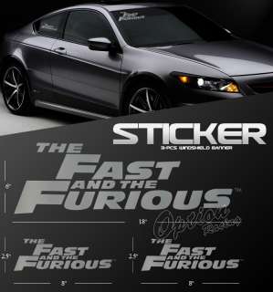  THE FAST AND THE FURIOUS UNIVERSAL AUTO GRAPHIC DECAL BANNER STICKERS