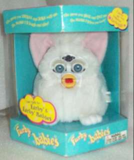 Furby baby.White,pink ears,blue eyes. UPC 050626012505