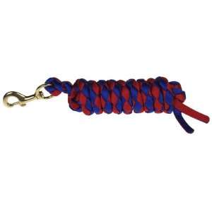   Braided Nylon Lead Solid Brass Bolt Snap   Blue/Red