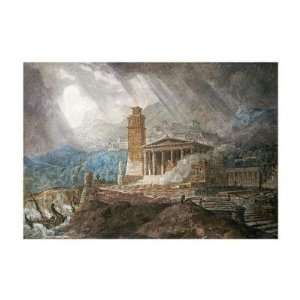 Capriccio of a Roman Port During a Storm by Joseph michael Gandy 