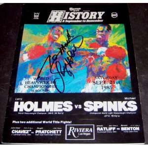   Holmes Vs Spinks Boxing Program (Sports Memorabilia) 