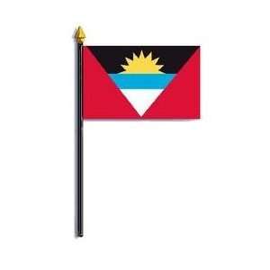 Antigua & Barbuda Flag Rayon On Staff 4 in. x 6 in. Patio 