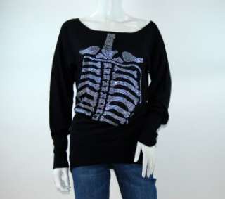 vil Lattice Open Back Sweater Skeleton Ribs XS,S,M  