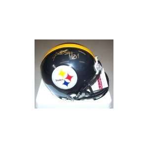  Antonio Brown Autographed Steelers Black Mini Helmet w 