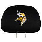 Vikings Embroidered Car Headrest Covers (Pair)  