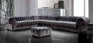 Vig Furniture Metropolitan Micro Fiber Sectional Sofa & Ottoman  