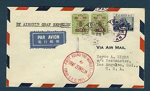 ZeppelinJapan 1929 flown cover, Tokyo to Los Angeles  