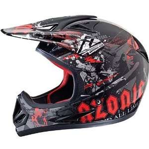 Azonic Kamikaze Roller Girl Mens Bike Racing BMX Helmet   Black/Red 