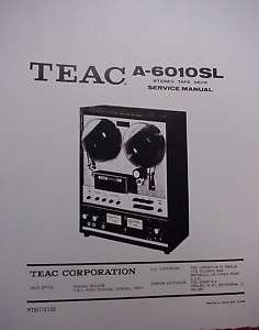 TEAC A 6010SL TAPE DECK SERVICE MANUAL 86 pages  