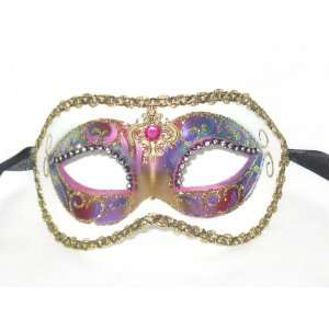   Venetian Masks Dark Pink Colombina Arco Venetian Masquerade Mask Pink
