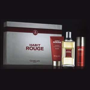 Habit Rouge for Men Gift Set   1.7 oz EDT Spray + 2.5 oz 
