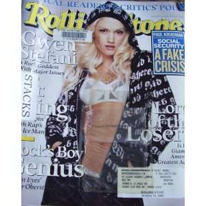  Rolling Stone Magazine Gwen Stefani January 27 2005 