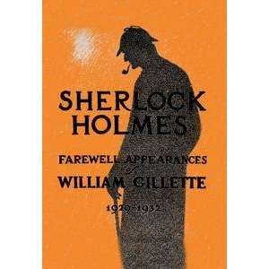  Vintage Art William Gillette as Sherlock Holmes Farewell 