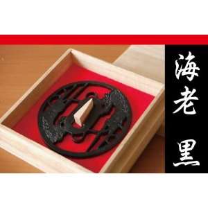  Japanese Tsuba/sword Guard  Crayfish (Ebi)   Black Toys & Games