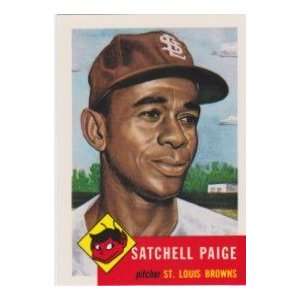 Satchell Paige 1953 Topps Archives Baseball Reprint Card 