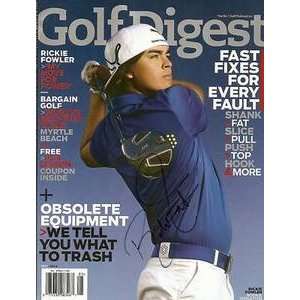  Rickie Fowler Signed Golf Digest Magazine May 2010 Sports 