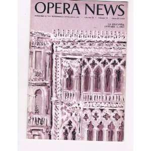  Opera News January 5, 1959 La Gioconda Cover (23) Books