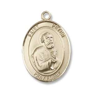  St. Peter the Apostle Large 14kt Gold Medal Jewelry