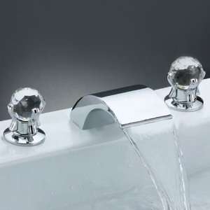   drop ship Two Handles Chrome Waterfall Bathroom Sink or Bathtub Faucet