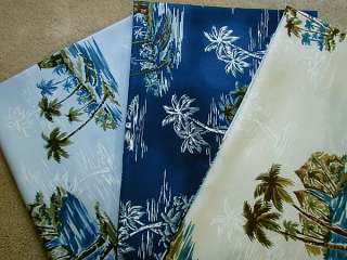 Hawaiian Print Fabric 100% Cotton 1/2 yard 44 w GET AWAY tropical 