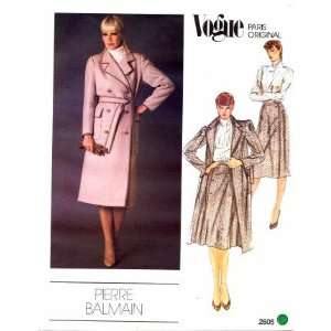  Vogue 2605 Sewing Pattern Paris Original Pierre Balmain 