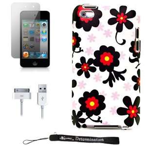 Falling Flowers Design Cover / 2 Piece Snap On Case for New Apple iPod 