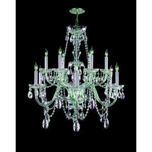   CH CL MWP Polished Chrome Traditional Crystal Twelve Light Majestic W