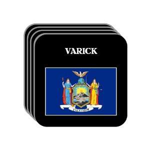 US State Flag   VARICK, New York (NY) Set of 4 Mini Mousepad Coasters