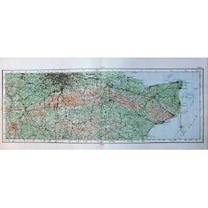  Ordnance Survey Map 1922 England Dover Guildford Hythe 