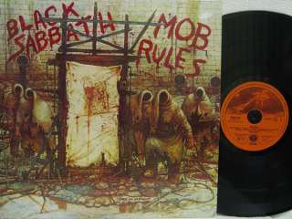   SABBATH   Mob Rules LP (RARE German Import on Vertigo, w/DIO)  