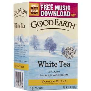   Earth Teas White Tea Vanilla    18 Tea Bags